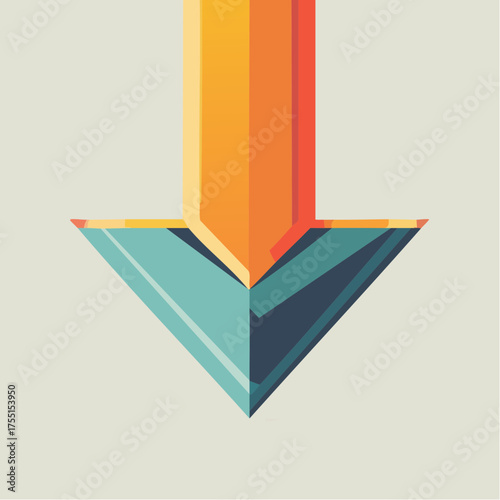 Illustration vectorielle minimaliste de crise économique