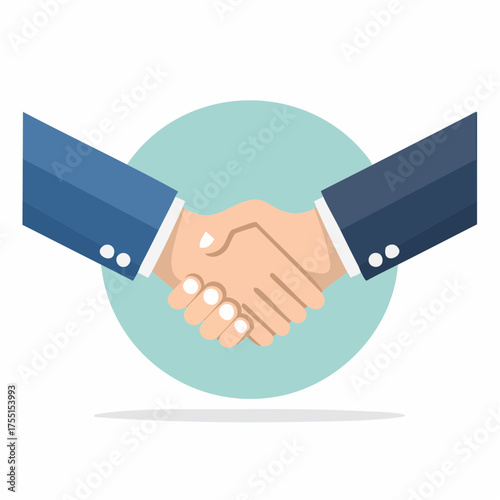 Illustration vectorielle minimaliste de poignée de main diplomatique
