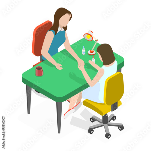 3D Isometric Flat Vector Illustration of Cosmetic Procedures, Anti-aging Treatment. Item 2