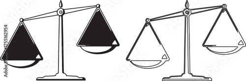 Scales of justice illustration depicting balance fairness and legal concepts for use in law finance and ethical contexts