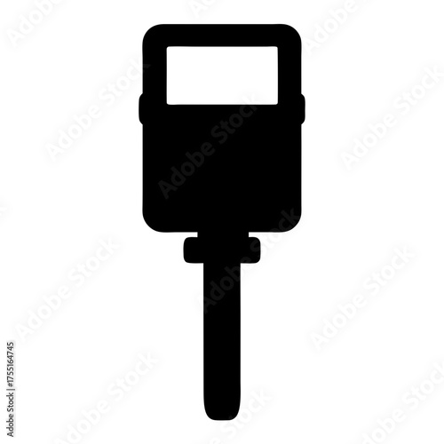 Black and White Silhouette of a Vintage Film Camera Flashbulb