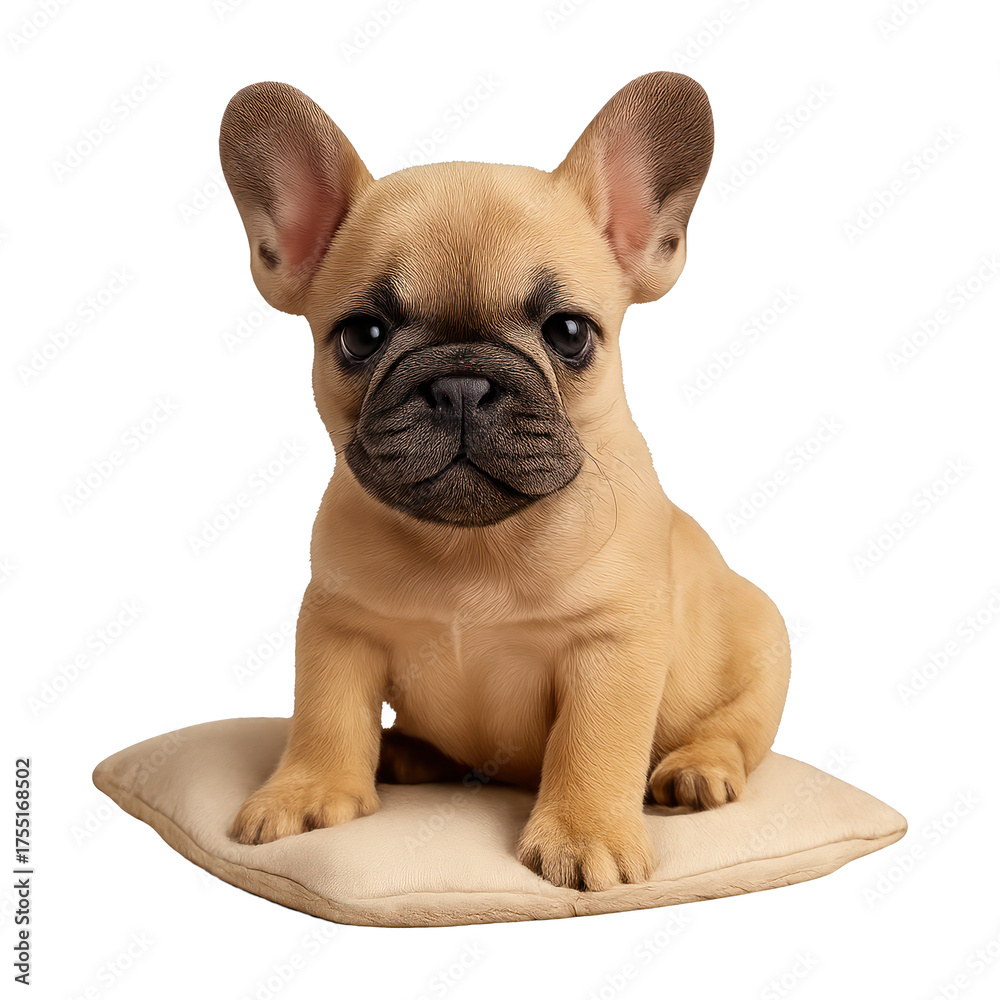 Fototapeta premium PNG Adorable French Bulldog puppy portrait.