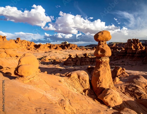 Wallpaper Mural Goblin Valley State Park Hoodoos Under a Cloudy Sky. Torontodigital.ca