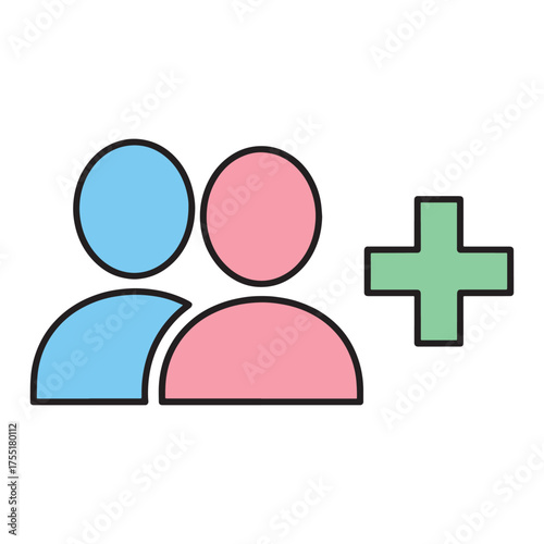 Adding New Users A Flat Vector Illustration Representing Teamwork and Community Building