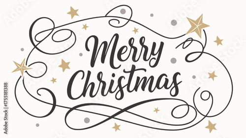 Merry christmas holiday season stars vector graphic design festive christmas card decoration template 100