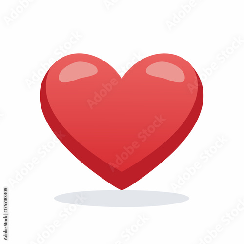 Red Heart Icon Symbol of Love Emotion