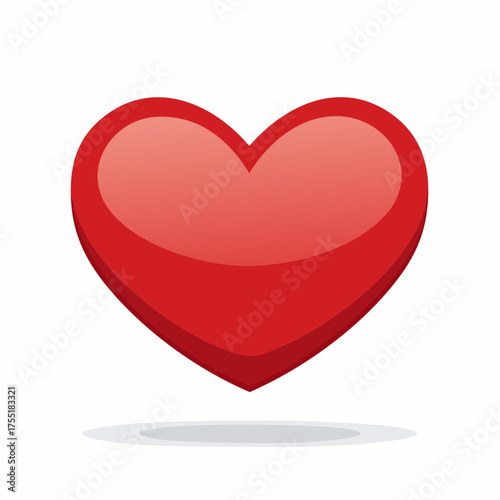 Red Heart Icon Symbol of Love Emotion