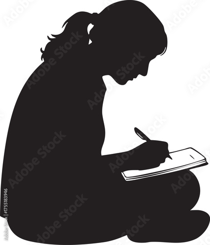 Fieldwork Documentation Silhouettes Jane Goodall Writing Notebook Meticulous Research Minimal Icon