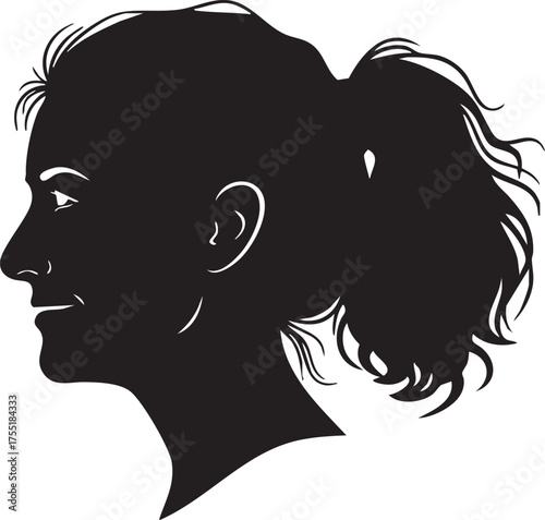 Iconic Scientist Silhouettes Jane Goodall Profile Distinctive Hairstyle Wisdom Conservation Minimal Icon