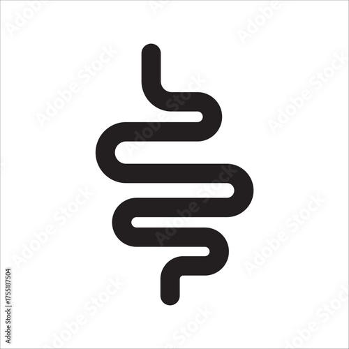 Gut constipation icon design,Intestines icon, symbol of digestion system flat style vector illustration on white background