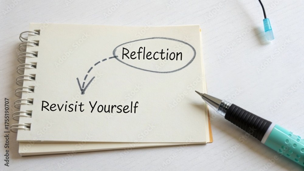 Fototapeta premium Reflection and Self-Discovery, Encourage Personal Growth Journey