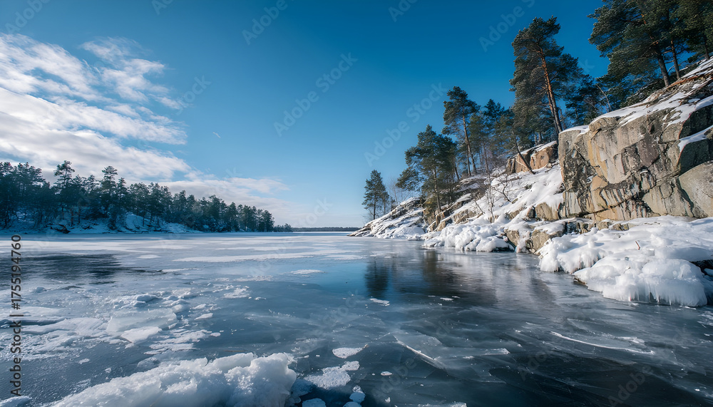 Fototapeta premium Ice landscape outdoors nature.