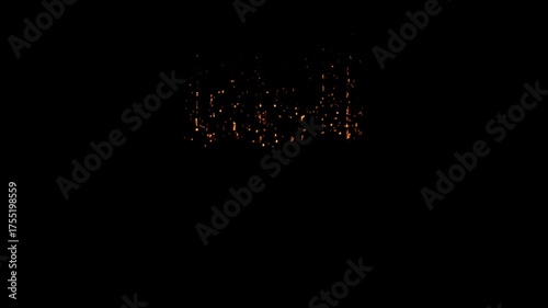 energy crack effect on black background