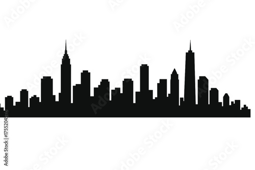 Modern Cityscape Skyline Silhouette Iconic Urban Architecture Isolated on Transparent Background Symbolizing Progress and Ambition