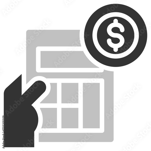 Financial icon isolated on white background. vector illustration icon for business, accounting financial and other business
