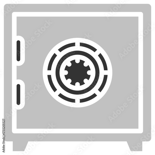 Safe box icon isolated on white background. vector illustration icon for business, accounting financial and other business