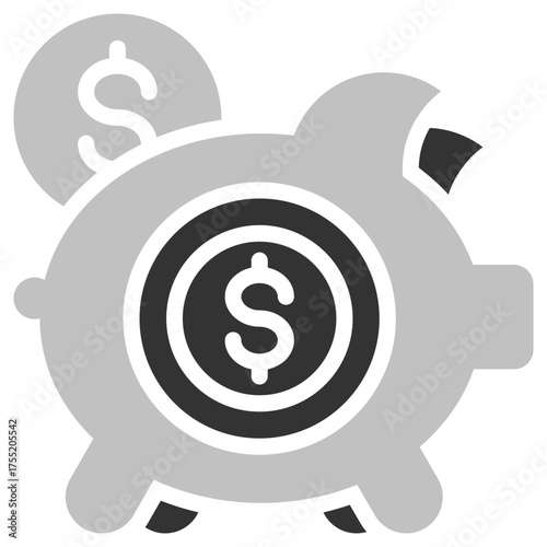 Save money icon isolated on white background. vector illustration icon for business, accounting financial and other business