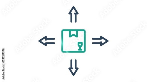 Distribution icon animation. Animated icon related to procurement. Suitable for user interface, provide visual feedback and more. alpha channel, transparent background