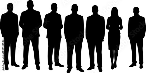Business people, set of vector silhouettes