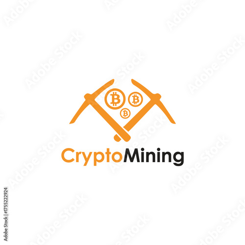Crypto Mining Logo Templates Simple