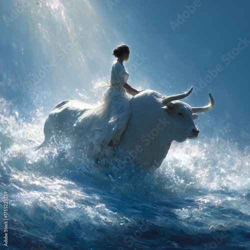 Europe riding a bull