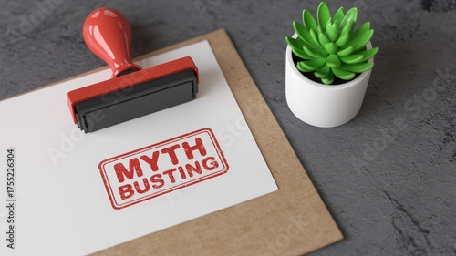 Debunking common misconceptions with a myth busting stamp for clarity and informed decisions today
