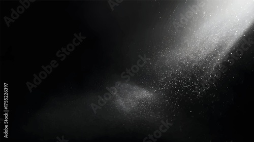 A dark background with soft light rays and scattered particles creating a dreamy atmosphere