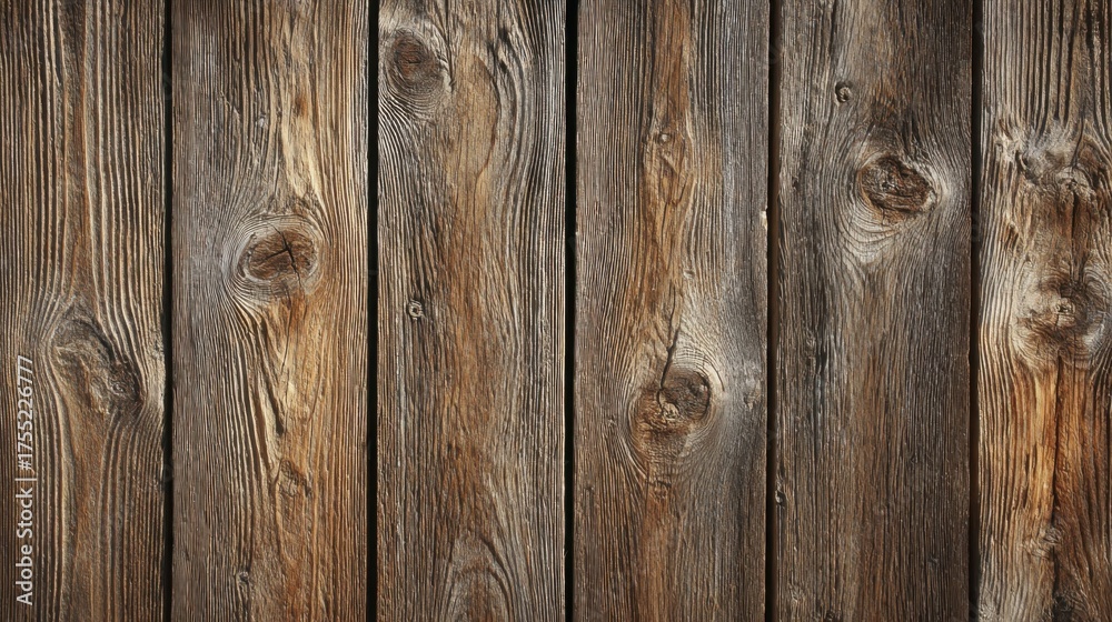 Naklejka premium Beautiful wooden planks showcase unique textures and tones perfect for a rustic setting.