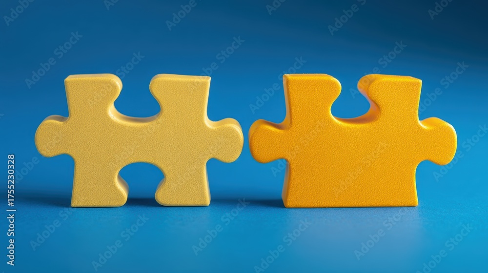 Fototapeta premium Puzzle. Business strategy, success solution, jigsaw games symbol. Idea metaphor. Creative idea, connection, challenge, partnership, teamwork, match