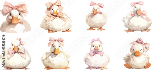 Watercolor Nursery Farm Animals Duck Clipart