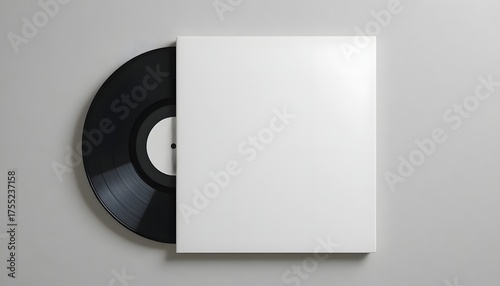 Blank vinyl record mockup for your album artwork presenting a modern vintage aesthetic perfect for music promotion and creative projects now