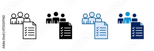 Attendance Icon Set Multiple Style Collection