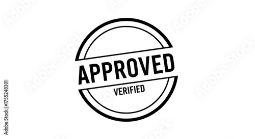 Modern approved stamp vector icon representing authorization and validation.