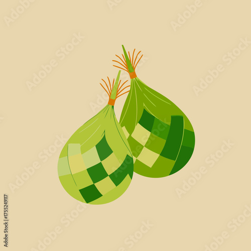 Cultural food wrap icon vector