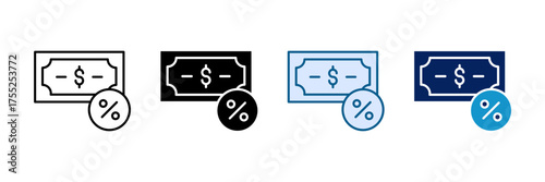 Payroll Tax Icon Set Multiple Style Collection
