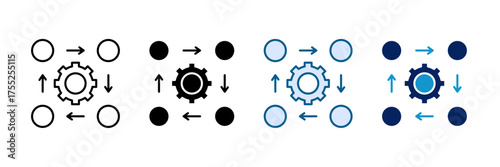 Step Process Icon Set Multiple Style Collection