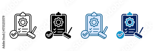Approval Icon Set Multiple Style Collection