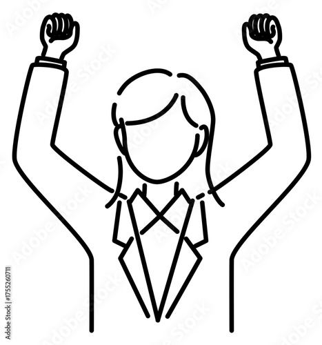 成功や達成をよろこぶ新入社員や教師や住民