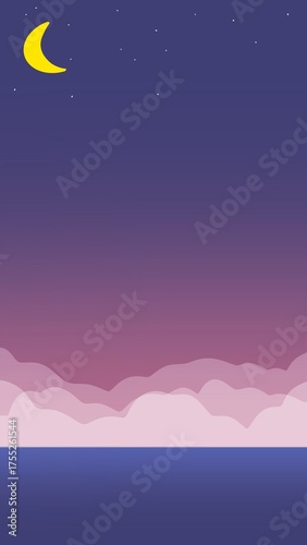 night sky with stars background illustration