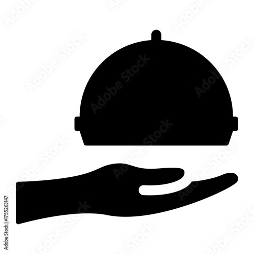 hand food delivery icon