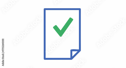 Free Download Clean document validation icon showing approval and verification. - GFXLoad