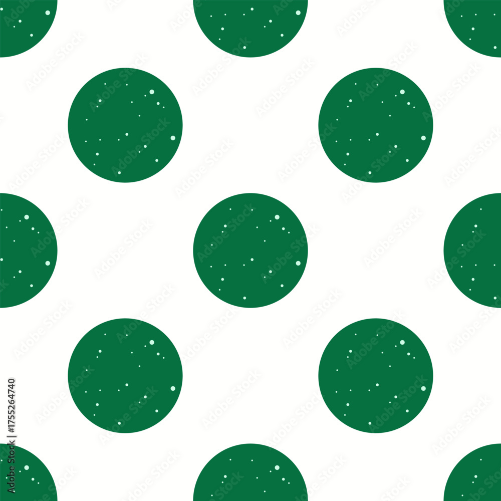 Fototapeta premium Festive Christmas background with textured green dots.