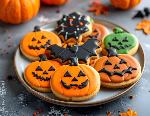 Wallpaper Mural Halloween Cookies - Festive Treats for a Spooky Celebration. Torontodigital.ca