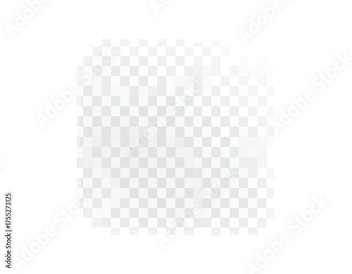 A soft-edged, translucent square or rounded rectangle shape against a pure white background