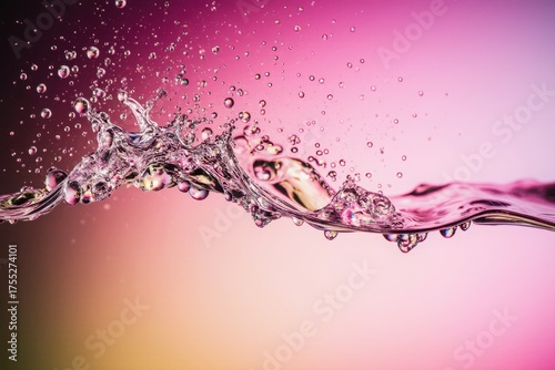 Pink water splash