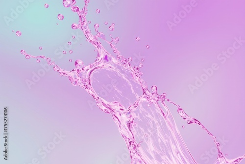 Pink water splash