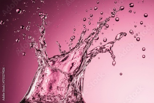 Pink water splash