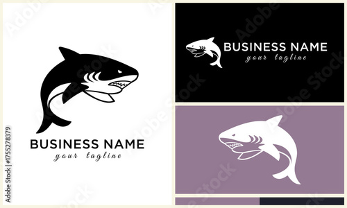 Shark logo Silhouette.