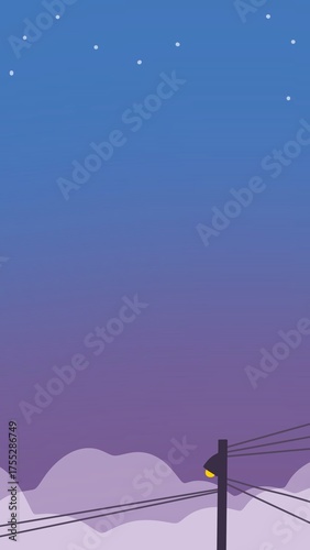 winter landscape with snow