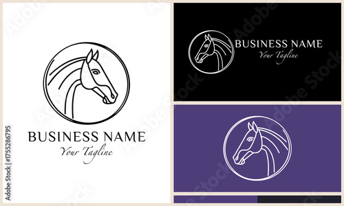 Horse Head Line Art. (2)